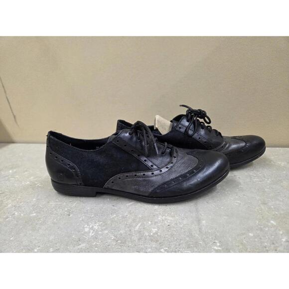 Born Durango Shoes Womens Size 9.5 Black Leather Oxford Brogue Comfort Lace Up - Picture 3 of 10